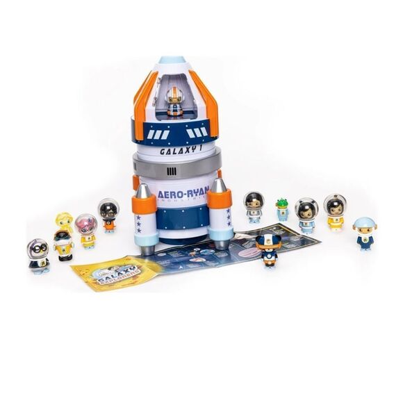 New Ryan's World Galaxy Explorer Rocket 12 Micro Figures Astronauts Playset Toy - Picture 7 of 7